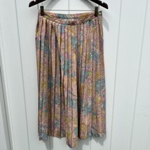 Vintage Donna Morgan for Non Stop Floral Skirt Midi Maxi Sz 9/10 Korea Pleated - £25.53 GBP