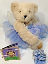 Vermont Teddy Bear Good Wishes Plush Jointed Stuffed Animal Fairy Angel Wings  - £46.39 GBP