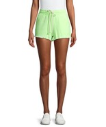 No Boundaries Juniors Tie Front Shorts Size SMALL (3-5) Green Elastic Waist - $22.55 CAD