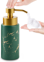 Marble Soap Dispenser, Ceramic Foam Soap Dispenser with Rust Proof Golde... - $13.79