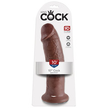 Pipedream King Cock 10 in. Cock Realistic Dildo With Suction Cup Brown - $65.94