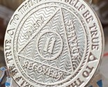 2 Year AA Medallion .999 Fine Silver Sobriety Chip - £33.01 GBP