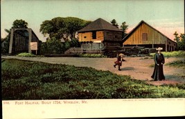Vintage Postcard ME Maine Fort Halifax Built 1754 Winslow Me Undivided Back bk45 - £3.95 GBP