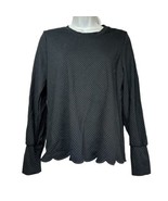 cece long sleeve polka dot scalloped blouse shirt Size M - £15.79 GBP