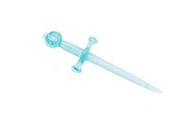 Building Block Clear Blue Ice Sword weapon Knight Army Minifigure Custom Toys - £1.58 GBP