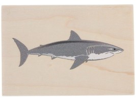 Stampabilities Shark Rubber Stamp on Wood Block - £7.03 GBP