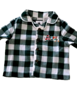 DISNEY Mickey Donald Duck Flannel Top Sleepwear Embroidered Kids Baby Si... - $6.92