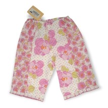 Baby Lulu Capri Pants Girls 18m Pink Ruffle Floral Cotton Elastic Waist ... - $14.14