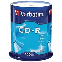 Verbatim 94554 700MB 80-Minute 52x CD-Rs (100-ct Spindle) - £55.52 GBP