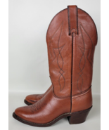 Vintage Wrangler Womens Brown Leather Western Cowboy Boots USA 7 M - £38.92 GBP