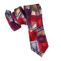 J. Garcia Scales Collection Fifty-Four Men&#39;s Tie  Abstract 100% Silk Red... - $14.02