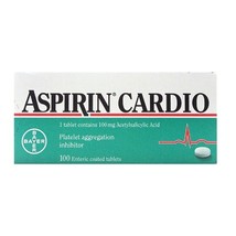 Bayer Aspirin Cardio 100mg 100 Enteric Coated Tablets Fast Express Shipping - $34.64