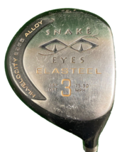Snake Eyes Elasteel 3 Wood RH Men&#39;s +2&quot; Regular Graphite 45&quot; With New Grip - £28.08 GBP