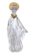 Gorham Glass Nativity Mary Figurine Replacement Crystal Glass &amp; Gold HEA... - £36.65 GBP