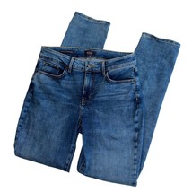 NYDJ Marilyn Straight Mid Rise Denim Blue Jeans Pockets Womens 8 - $25.99