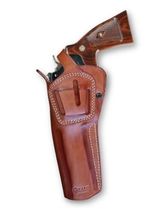 Fits Colt Python 357 Mag Revolver 6”BBL Leather 3-Slot Belt Holster #1306# RH image 9