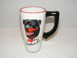 2002 I Love My Rottweiler 12 Oz Ceramic Coffee Mug By Mia Lane Guc - $24.99