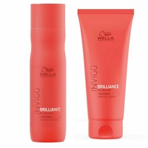 WELLA Invigo Brilliance Color Shampoo 10.1oz &amp; Conditioner 8.4oz Fine/Norm - £19.75 GBP