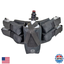 Valken Paintball 4+1 Harness - Holds 4 Pods &amp; 1 Tank - Black V-TAC TACTICAL - $34.77
