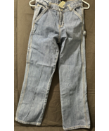 Boys Faded Glory Denim Jeans Cargo pants size 12 regular button zip fly ... - £18.29 GBP