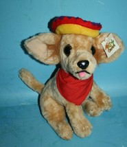 Nanco Paco The Chihuahua Dog 8" Sombrero Hat Beige Plush Soft Toy Vtg 1998 - $17.42