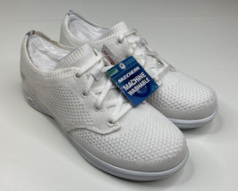 Skechers NIB Go step lite white knit women’s size 6 lace up sneakers I4 - £21.86 GBP