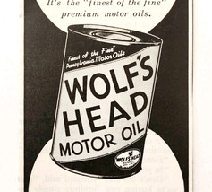 1958 Wolf&#39;s Head Motor Oil Advertisement Automobilia Refining Vintage E98F - $28.02 CAD