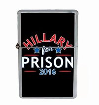 Hillary 4 Prison Flip Top Oil Lighter R1 Smoking Cigarette Silver Case Included - £7.21 GBP
