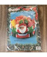 Bucilla Santa Candy Dish Plastic Canvas Needlework Kit New Vintage 61174 - $15.99