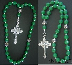 Orthodox Beaded Chotki Komboskini Genuine Emerald, Pearls And Sterling Unique - £547.73 GBP