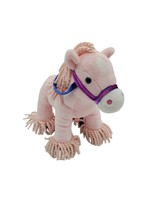 Fiesta Stuffed Animal Horse Pink 10 Inch Tassles Soft Plush Kids Toy - £11.08 GBP