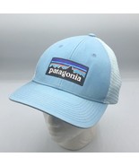 Patagonia P-6 Logo Trucker Snapback Light Blue Hat Mesh NetPlus Adjustab... - $376.00 MXN