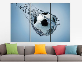 Soccer Ball Canvas Print Soccer Ball Print Set Game Room Decor Soccer Wall Art S - £38.83 GBP