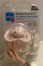 3 MAM Variety Pack Pacifiers Glows in Dark 6-16 Months - $11.75