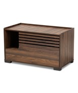 Cat Litter Box Cover / Cat House Side Table Furniture Brown Rectangle St... - $159.99