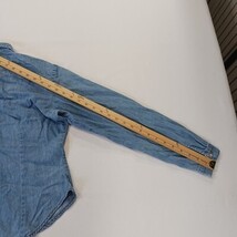 B.N.B. Best World Brand Women's Blue Long Sleeve Button Up Cotton Shirt Size M image 9