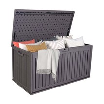 100 Gallon Resin Outdoor Deck Box: Waterproof Patio Storage Solution Brown - $4,212.44 MXN