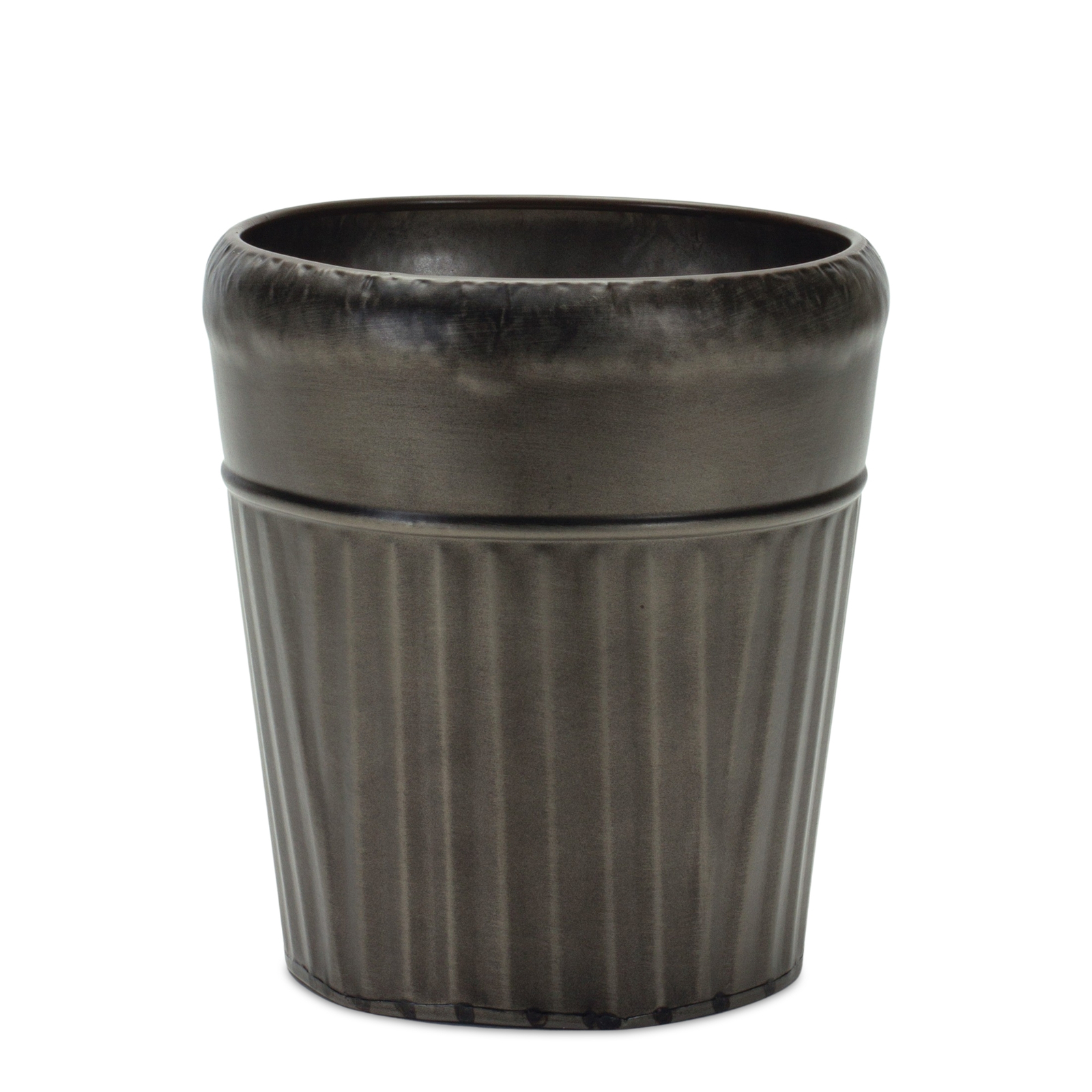 Pewter Metal Planter with Tapered Design (Set of 3) - $66.61