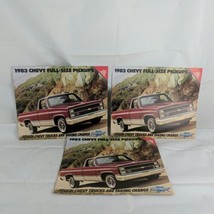 3x 1983 Chevrolet Chevy Full Size Pickups  6.2 Diesel 15 Page Sales Brochures - £22.99 GBP