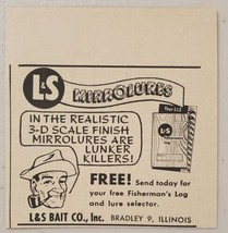 1957 Print Ad L&amp;S Mirrolures Fishing Lures Bait Co. Bradley,Illinois - $7.99