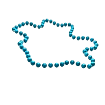 Acrylic beads no closure 22 inches - £9.37 GBP