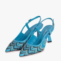 The Napoli Blue Leather Slingback Women Sandal image 2