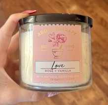 Bath &amp; Body Works LOVE 3-Wick 14.5 Oz Candle NEW Candle Slightly Loose ￼ - $36.00