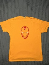 Hanes Marvel Ironman Tony Stark Graphic T Shirt Yellow Large Avengers - $10.00
