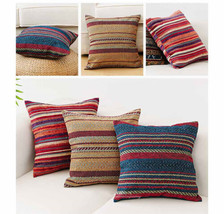 18&quot;x18&quot; Chenille Fabric Vintage Throw Pillow Covers Sofa Bed Cushion Cover Case - £13.48 GBP+