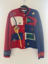Vintage Women’s Large Doncaster Nautical Themed Cardigan Sweater Anchor - $474.99 MXN