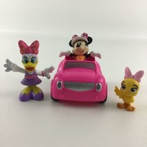 Disney Minnie Bow-Tique Daisy Minnie Mouse Bird with Car Lot Figure Topp... - $19.75