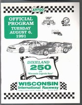 Wisconsin Int&#39;l Raceway ARTGO Stock Car Race Program 8/6/1991-Mark Martin-VF - $54.32