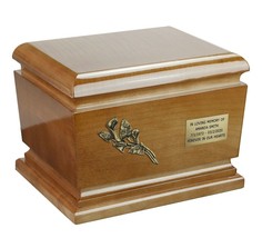 En Bois Crémation Cendres Urne pour Adulte Unique Mémorial Cercueil Ente... - $160.43+