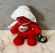 VTG eBay Red Plush Beanie Bear Plush NWT 2000 8&quot; - £6.26 GBP